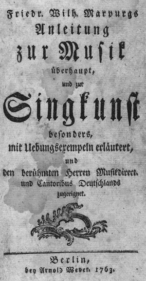Los 463 - Marpurg, Friedrich Wilhelm - Anleitung zur Musik überhaupt, und zur Singkunst besonders - 0 - thumb