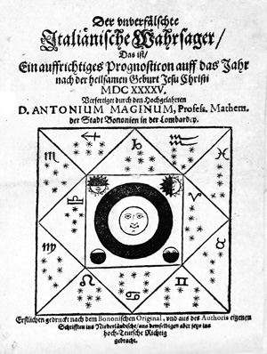 Lot 476, Auction  126, Magini, Giovanni Antonio, Der unverfälschte italiänische Wahrsager. Wohl 1644