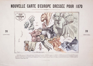 Lot 484, Auction  126, Hadol, Paul, Nouvelle carte d'europe dressée pour 1870