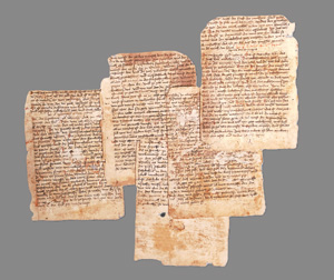 Lot 1006, Auction  126, Benediktiner-Predigten, 5 umfangreiche Fragmente mit Texten über Demut und das Jüngste Gericht. 