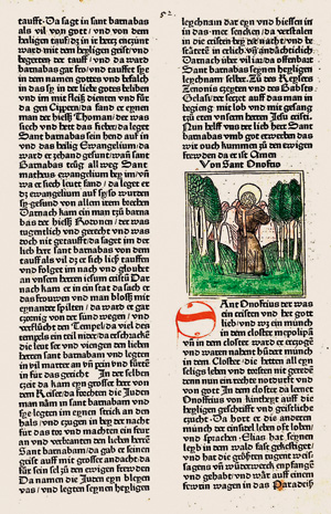 Lot 1058, Auction  126, Voragine, Jacobus de, Einzelblatt aus "Der Heiligen Leben. Band 2, Sommerteil". Augsburg, Günther Zainer, 1472. - Wohl aus der ersten Ausgabe