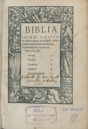 Lot 1110, Auction  126, Biblia sacrae, scripturae ueteris omnia 