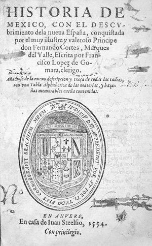 Lot 1138, Auction  126, Gomara, Francisco Lopez de, Historia de Mexico, con el descubrimiento dela nueua Espana