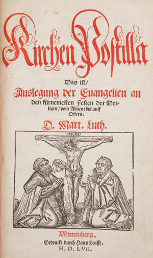 Lot 1156, Auction  126, Luther, Martin, Kirchen Postilla