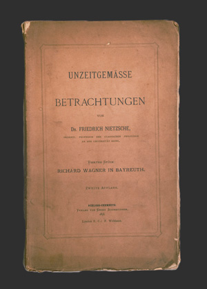 Lot 2129, Auction  126, Nietzsche, Friedrich, Unzeitgemässe Betrachtungen. Viertes Stück: Richard Wagner in Bayreuth