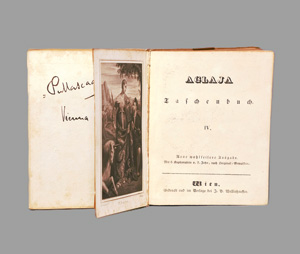 Lot 2631, Auction  126, Mascagni, Pietro, Signatur mit Datum auf dem Vorsatz eines Almanachs. 1901