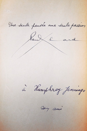 Lot 3098, Auction  126, Eluard, Paul, Au Rendez-vous allemand (Widmungsexemplar)