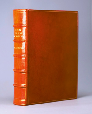 Lot 3298, Auction  126, Lawrence, Thomas Edward, Seven Pillars of Wisdom. Maroquinband. London 1935