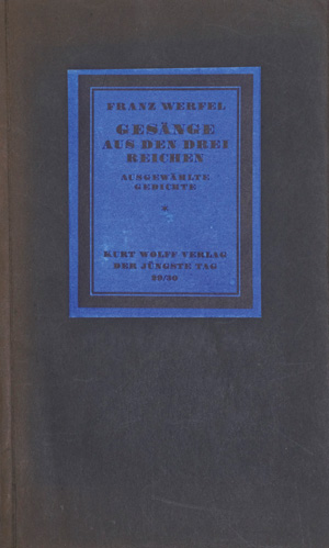 Lot 3398, Auction  126, Werfel, Franz, Gesänge aus den drei Reichen