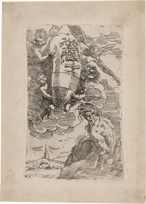 Lot 5517, Auction  126, Cantarini, Simone, Allegorie des Foglia Flusses mit dem Wappen von Pesaro