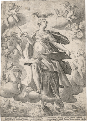 Lot 5559, Auction  126, Goltzius, Hendrick - Werkstatt, Allegorie der Zeichnung mit den Sieben Freien Künste