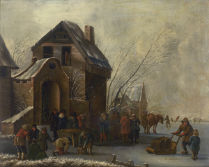 Lot 6026, Auction  126, Niederländisch, 17. Jh. Winterliches Eisvergnügen