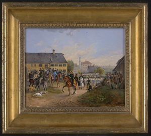 Los 6063 - Melchior, Wilhelm - Der Münchener Stadtkommandant begrüßt das k.u.k. Regiment Latour in Sendling - 1 - thumb