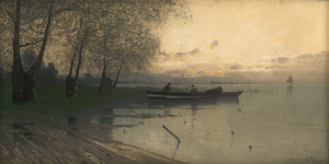 Lot 6121, Auction  126, Fischer, Eduard, Abendstimmung am Chiemsee