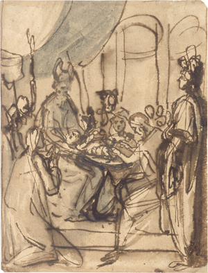 Lot 6509, Auction  126, Italienisch, 17. Jh. Die Beschneidung Christi