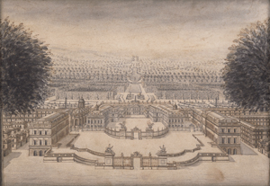 Lot 6546, Auction  126, Diesel, Matthias, Versailles: Prospect und perspektiv der königlichen Residenz und Lustgarten Versailles