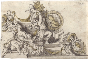 Lot 6556, Auction  126, Gumpp, Johann Anton - zugeschrieben, Entwurf für eine Deckendekoration eines Festsaals