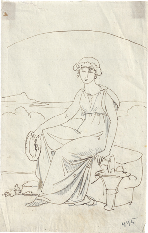 Lot 6615, Auction  126, Lund, Johann Ludvig Gebhard, Ida Brun als Flora vor einer Landschaft