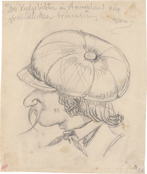 Los 6685 - Busch, Wilhelm - Selbstportrait mit Schieberkappe und Schnurrbart - 0 - thumb