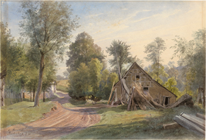 Los 6687 - Hummel, Carl Maria Nikolaus - Thüringische Landschaft bei Rastenberg mit Fachwerkhaus - 0 - thumb