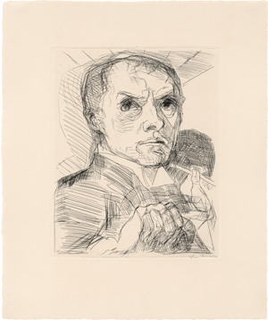 Lot 7068, Auction  126, Beckmann, Max, Selbstbildnis mit Griffel