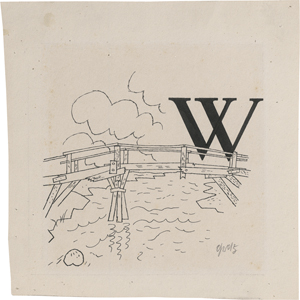 Lot 7089, Auction  126, Grosz, George, Initiale W, zu Daudet, Die Abenteuer des Herrn Tartarin aus Tarascon