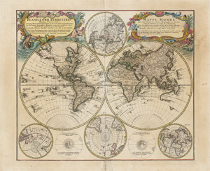 Lot 21, Auction  127, Homann, Johann Baptist, Planiglobii terrestris mappa universalis