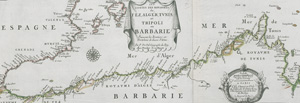 Lot 47, Auction  127, Duval, Pierre, Les costes des royaumes de Fez, Alger, Tunis et Tripoli en Barbarie