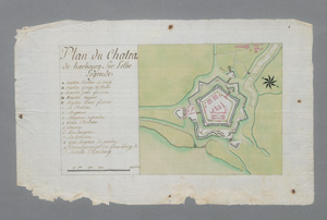 Lot 215, Auction  127, Hamburg, Plan du chateau de Harbourg sur l'Elbe