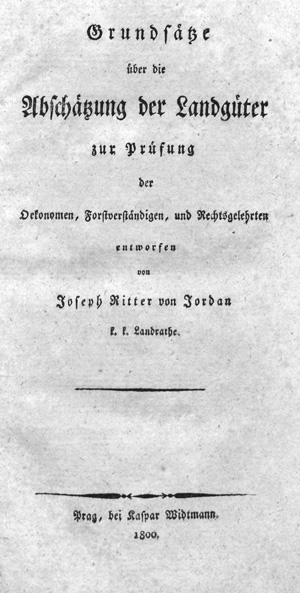 Lot 374, Auction  127, Jordan, Joseph Ritter v., Grundsätze über die Abschätzung der Landgüter