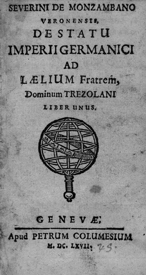 Lot 541, Auction  127, Pufendorf, Samuel von, De statu imperii Germanic 