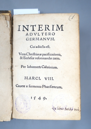 Los 1098 - Sammelband mit 5 Reformationsdrucken und Calvin, Johannes - darunter 2 Schriften von Joannes Calvin. - 1 - thumb