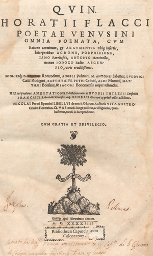 Lot 1134, Auction  127, Horatius Flaccus, Quintus, Omnia poemata