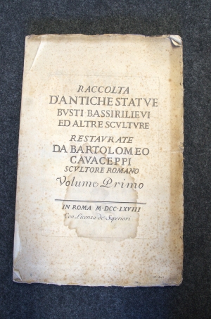 Los 1271 - Cavaceppi, Bartolomeo - Racollta d'antiche statue, busti, bassirilievi ed altre sculture restaurate - 1 - thumb