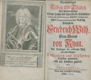 Lot 2101, Auction  127, Kyaw, Friedrich Wilhelm, Merckwürdiges Leben und Thaten
