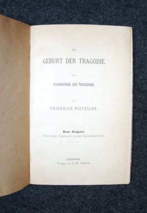Los 2187 - Nietzsche, Friedrich - Die Geburt der Tragödie - 3 - thumb