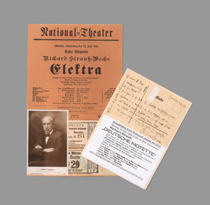 Lot 2653, Auction  127, Strauss, Richard, Postkarte + Beigaben. 1932