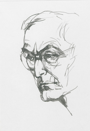 Lot 3043, Auction  127, Böhmer, Gunter, Zwei Porträts von Hermann Hesse (Tuschfederzeichnungen)