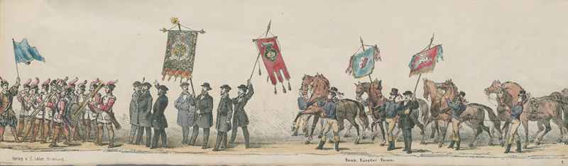 Lot 205, Auction 127, Adler, C., Hamburger Festzug zur Gedächtnisfeier des hundertjährigen Geburtstages Friedrich Schiller's