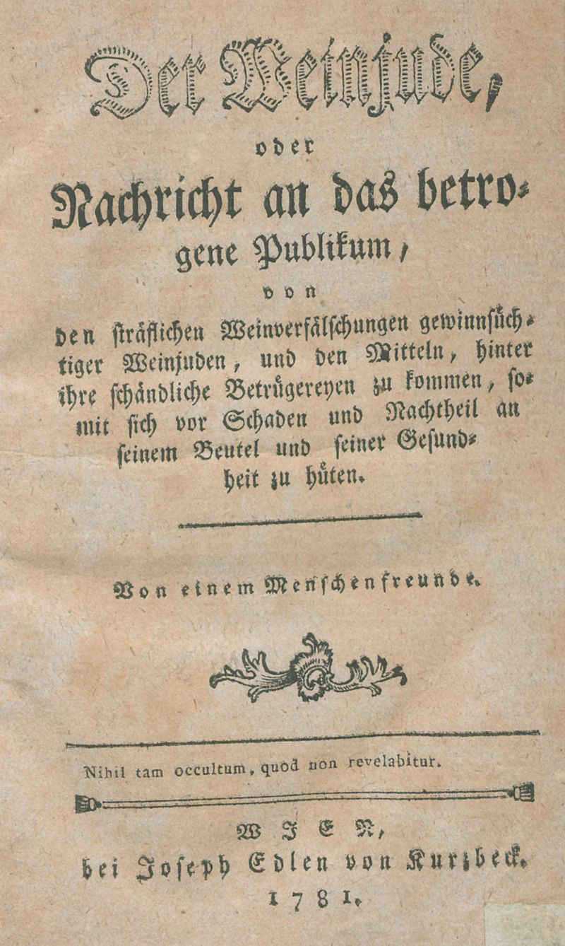 Lot 407, Auction 127, Weinjude, Der, oder Nachricht an das betrogene Publikum