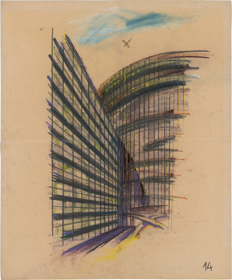 Lot 490, Auction 127, Behrens, Peter, Verkehrspalast 14 Gibraltar. Übergang Westflügel-Rotunde