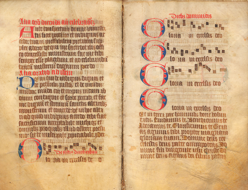 Lot 1008, Auction  127, Graduale-Fragment, Französische Handschrift auf Pergament. 13 nn. Bl. mit 26 S. 23 Zeilen. 