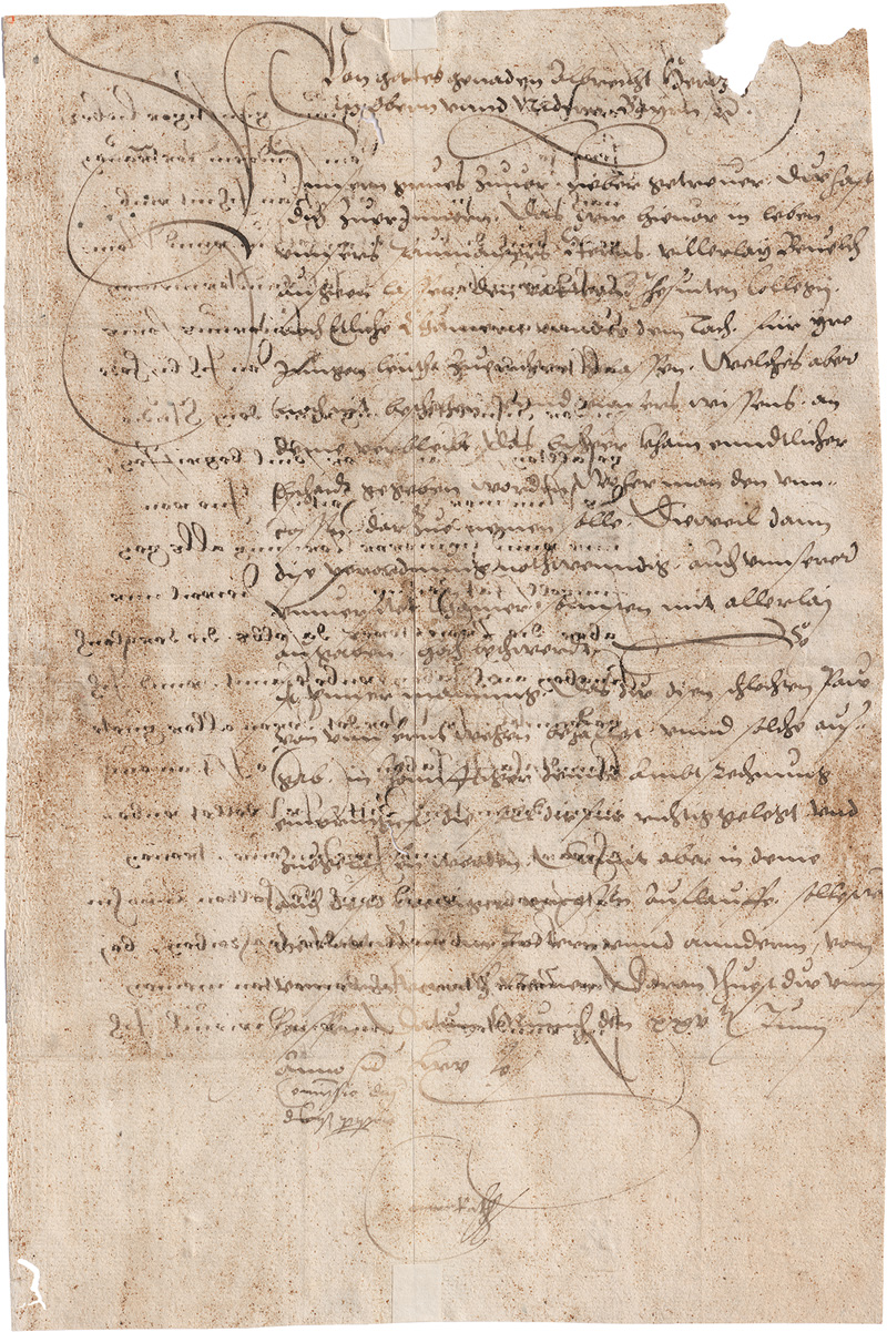 Lot 1028, Auction 127, Weinmeister, Georg, Zwei Briefe an den Ingolstädter Zöllner Georg Weinmaister