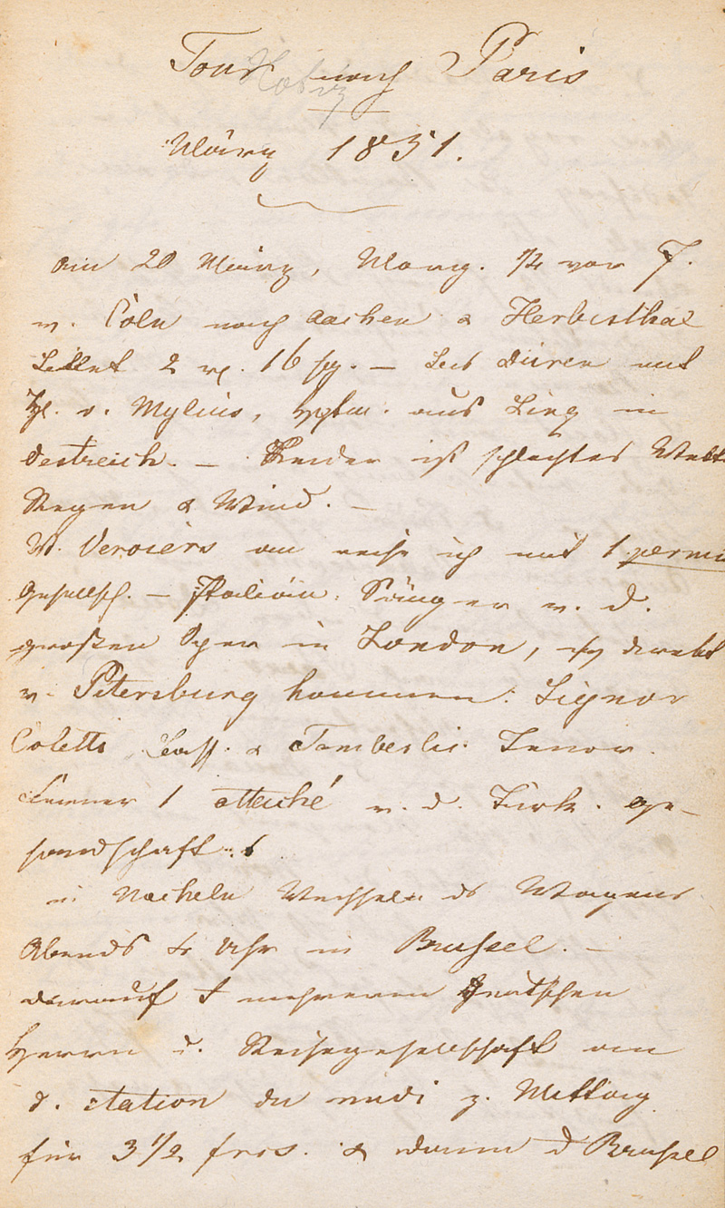 Lot 1052, Auction 127, Schorn, Carl, Tour nach Paris 1851. Lebens-Ereignisse vom Jr. 1836-1857