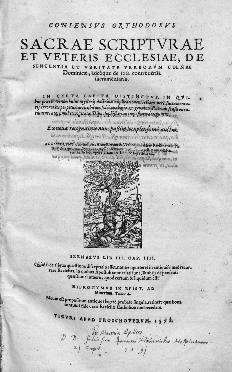 Lot 1129, Auction 127, Hardesheim, Christoph, Consensus Orthodoxus Sacrae Scripturae