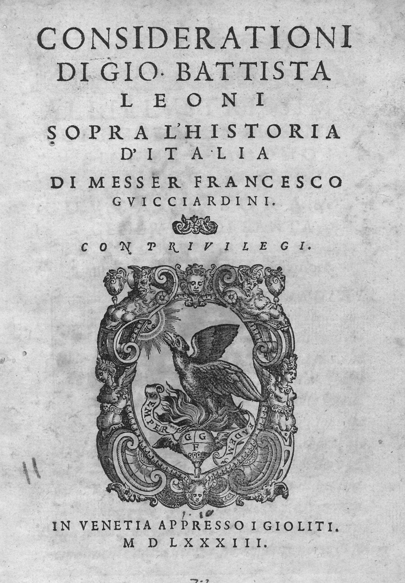 Lot 1146, Auction 127, Leoni, Giovanni Battista, Considerationi sopra l'historia d'Italia