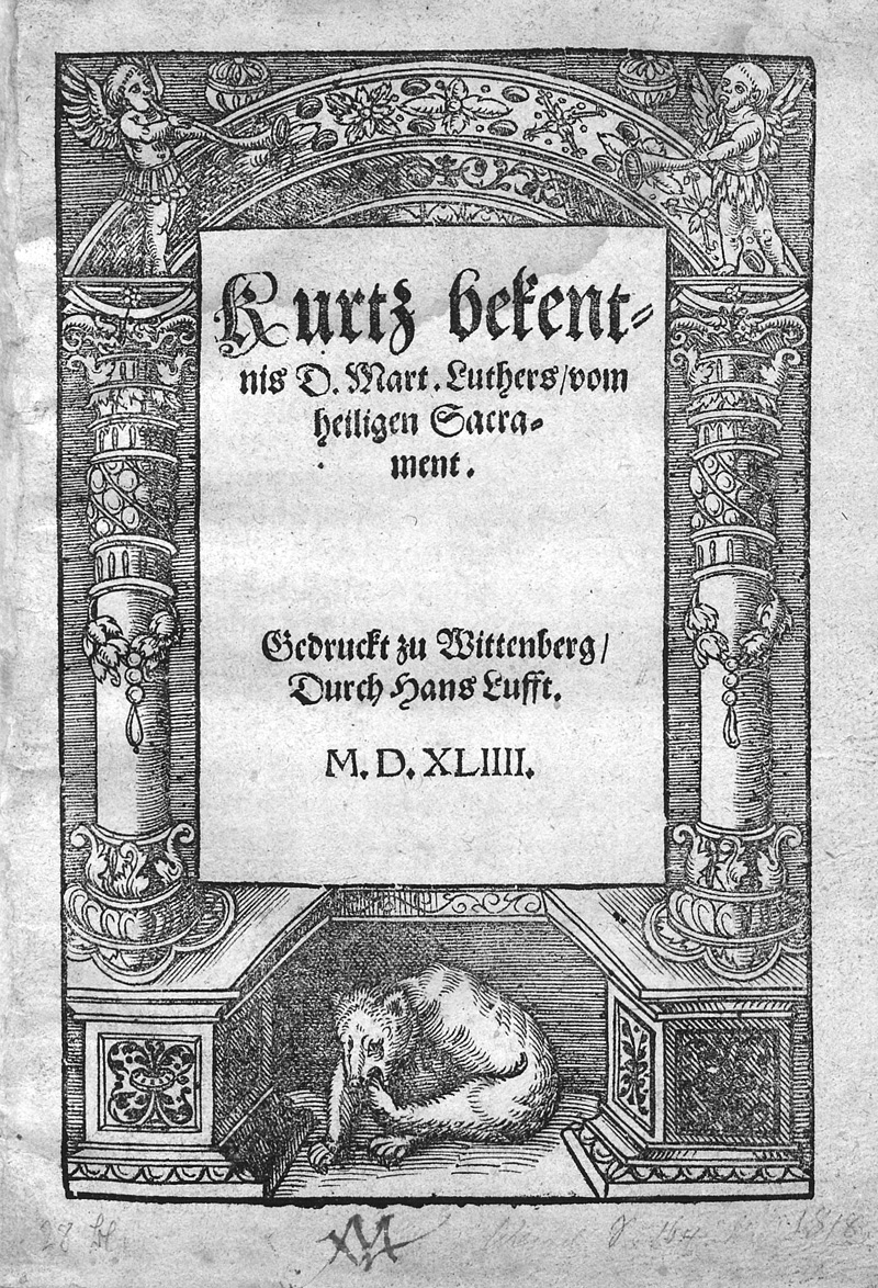 Lot 1155, Auction 127, Luther, Martin, Kurtz bekentnis, vom heiligen Sacrament