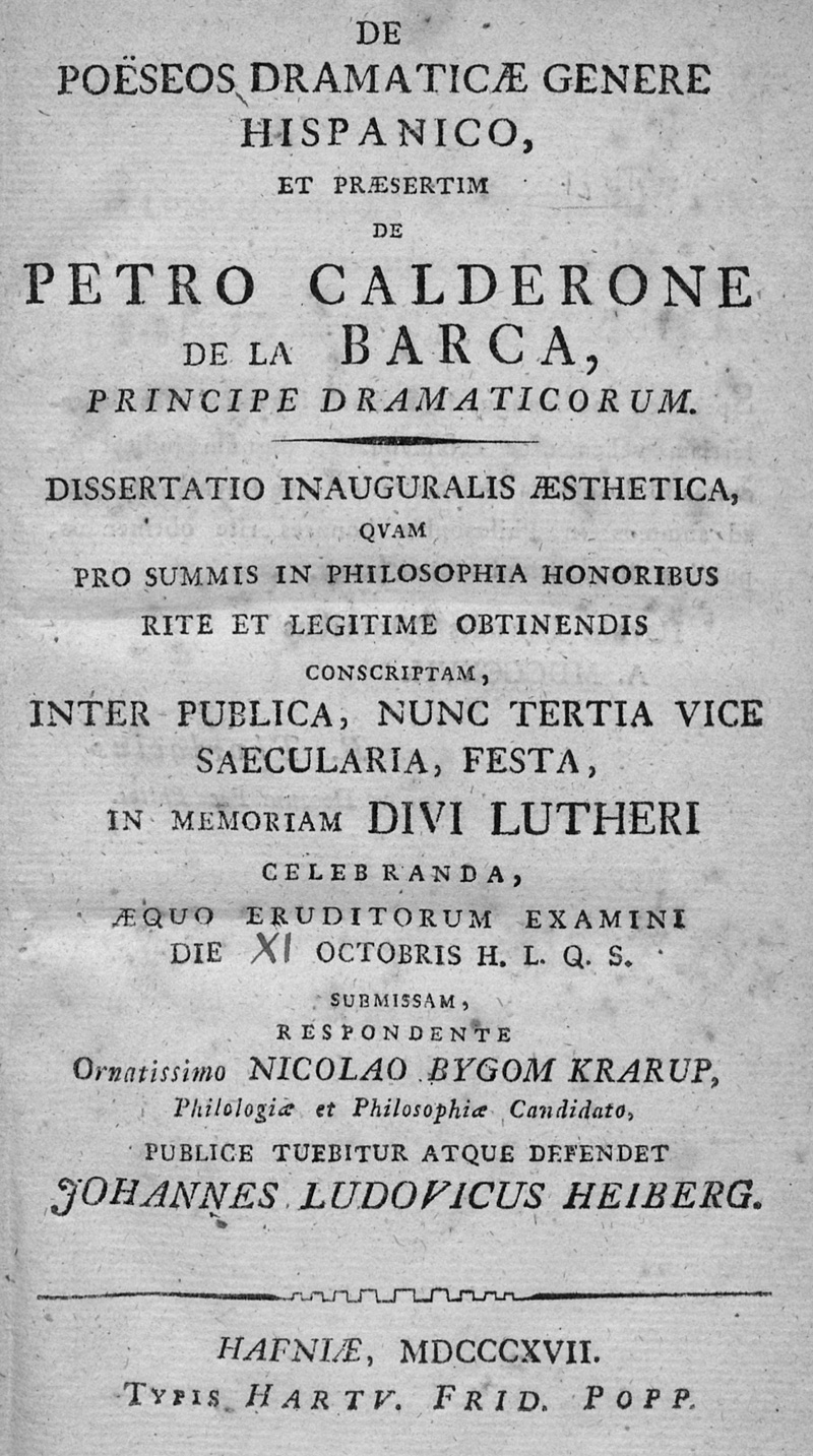 Lot 2054, Auction  127, Heiberg, Johan Ludvig, De poësos dramaticae