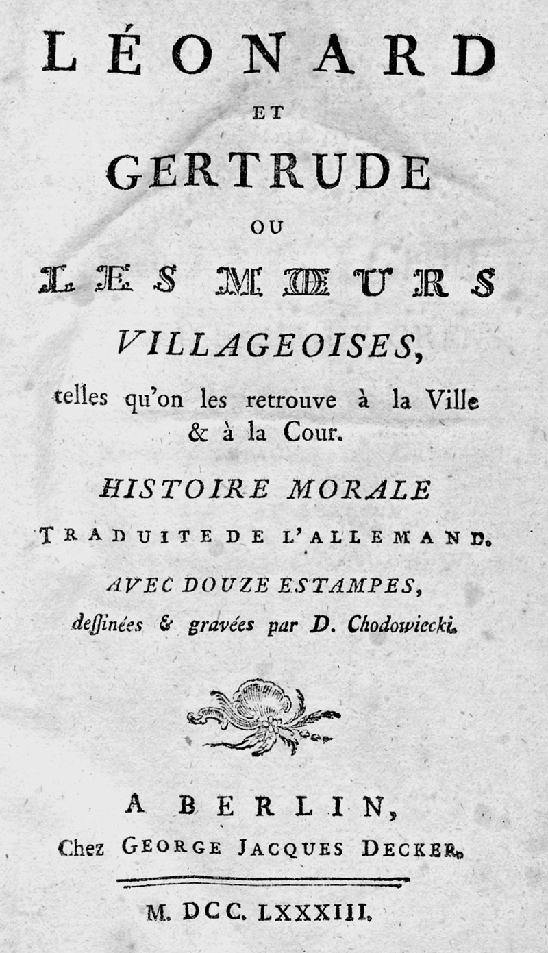 Lot 2199, Auction  127, Pestalozzi, Johann Heinrich, Léonard et Gertrude