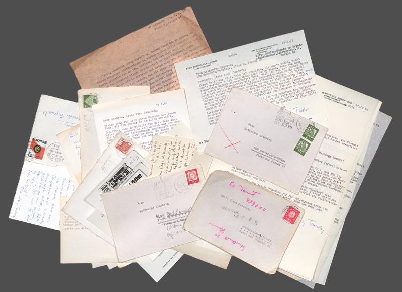 Lot 2543, Auction 127, Tucholsky, Mary, 36 Briefe und Karten an Claus und Katharina Clauberg. 1960-1982